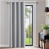 PONY DANCE Tenda Oscurante per Soggiorno Moderne Tende Termiche Isolanti per Camera da Letto Blackout Curtain per Porta Interna 1 Pezzo L 140 x A 220 cm, Grigio Chiaro