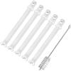 DEKAROX 5 tubi aspiranti per latte da 101 mm + spazzola per la pulizia DeLonghi 5313226701 per macchina da caffè macchina da caffè come EN520 Nespresso Latissima