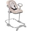 BÉABA Sdraietta Up & Down IV - Regolabile in Altezza, Unisex per Bebè e Bambini, 3 Posizioni d'Inclinazione, Cintura di Sicurezza 5 Punti, Riduttore Neonati - Argilla