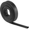 Unifizz Guaina termorestringente, diametro 10 mm, larghezza piatta 17 mm, rapporto 2:1, guaina termorestringente, 7 m, colore nero
