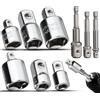 TXXATX Set Inserti per Avvitatore 3 Pezzi Esagonale Adattatore 3/8, 1/2, 1/4 e 6 Pezzi Bussole per Avvitatore 3/8 a 1/4, 3/8 a 1/2, 1/4 a 3/8, 1/4 a 1/2,1/2 a 3/8, 1/2 a 1/4