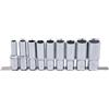 BGS 2223 | Serie di bussole esagonali, profonde | 12,5 mm (1/2) | 10 - 24 mm | 9 pz.