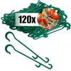 COM-FOUR® 120 Morsetti per Piante di Pomodoro - Ganci per Piante Rampicanti - Ausili per l'arrampicata - Verde