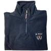 BE BOARD Felpa Invernale Polo Zip Uomo in Pile 9828 Colore Blu (XXL)