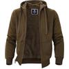 Facitisu Felpa con cappuccio da uomo con cerniera in pile Sherpa caldo spesso cappotto pesante, A-verde militare, 5XL
