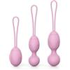 XSEXO Kegel Balls Kit Exercise Weights,Kegel Balls da 3 per il controllo della vescica e dei muscoli del pavimento pelvico - Raccomandate dal medico (rosa)