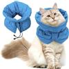HTTDSLF Collare per Recupero Gatto, Morbido Collare di Recupero Regolabile, Anti-morso, Elisabettiano Protettivo per Gattino, Impedisce di Leccare le Ferite, Comodo per Gatto e Cuccioli, S (blu scuro)
