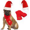 RANYPET Cappello di Natale per Cane e Sciarpa - Costumi Natalizi per Cani, Cappello Natalizio per Animali Domestici e Sciarpa per Cani di Piccola, Media e Grande Taglia