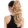 WIG ME UP - N956-V-27CT613 Toupet Coda di cavallo Ricci Voluminosi Fermacapelli a pettine 50 cm Biondo rossiccio Biondo platino Mèches