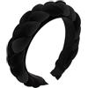 KEWUF 1 pcs Cerchietti Intrecciati per Donna Velluto Cerchietto Elastico Criss Cross Accessori per Capelli cerchietto bombato donna cerchietto velluto - Nero