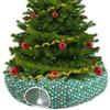 Tunnel Per Gatti Con Letto Integrato – Grotta A Ciambella In Peluche Sotto L'Albero Di Natale, Peekaboo Multifunzionale
