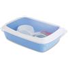Savic lettiera Gatto Chiusa Iriz Starter Kit - Blu - Set Completo per Gattini - Paletta e Ciotola Incluse - 42x31x12,5 cm