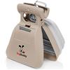 DogBuddy - Paletta raccogli feci, Portatile, per Cani di Taglia Piccola e Grande, con Attacco per Sacchetti, Clip per guinzaglio e Sacchetti per deiezioni Inclusi (L, Color Tortora)