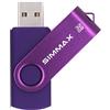 SIMMAX Chiavetta USB 32GB Pen Drive Girevole USB 2.0 Unità Memoria Flash (32GB Viola)