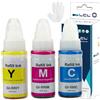 LCL Bottiglia d'inchiostro compatibile con la stampante GI-490 GI-590C GI-590M GI-590Y (3-PK, CMY Dye 70ML) Sostituzione per Canon PIXMA G1400 G1410 G2400 G2410 G3400 G4400 G4411 G1500 G1510 G2500