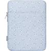 Dadanism 9-11 Custodia Protettiva Sacchetto per iPad (A16) 11, iPad Air 11 M4/M3, iPad Pro 11 M5/M4, iPad 10a Gen 10,9, iPad 9/8/7a Gen 10,2, Galaxy Tab A11+ 11, Tab M11 11, Floreale Blu