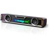 Smalody Altoparlanti per PC, altoparlante da gioco con luci LED, soundbar USB, altoparlante per computer, altoparlante multimediale perfetto per giochi per PC, desktop, computer, laptop