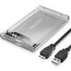 deleyCON Case per SSD USB A (5Gbps USB 3.1) per Dischi SATA 3 da 2,5 SSD / HDD / 7 mm fino a 9,5 mm SATA III - Case Esterno UASP [Trasparente]