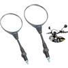 Tokaneit Specchietto Moto Pieghevole Rotondo Nero 2PCS, Tokaneit Specchietti Moto Ricambio Universali, Angolo Regolabile per ATV, Scooter, Cruiser, Moped, Quad, Roller