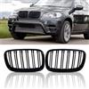 Gangying E70 Griglia nera per radiatori per BMW X5 X6 E70 E71 a doppio ponte sportivo lucido nero E71 griglia anteriore 2007-2013