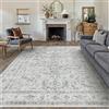 PureCozy Vintage Tappeto Salotto 200x300cm Blu Camera da Letto Antiscivolo Lavabile Tappeti Sala Soggiorno Cameretta Ufficio Grande Carpet Pelo Corto Morbido Rug