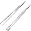 MSY BIGSUNNY Pinze per alimenti in acciaio inox con punte seghettate di precisione, appuntite e arrotondate 30 cm