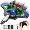 Flintosky Drone aereo in schiuma per bambini, quadricottero telecomandato con galleggiamento automatico, clip 3D, luci a LED colorate, 2 batterie, giocattolo sicuro per principianti per ragazzi e ragazze