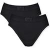 sloggi Donna Double Comfort Tai 2P, Nero, 42