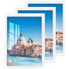 HALFLEMART 2cm 3Pcs A4 Cornice per Foto con Plexiglas HD, Cornice in Legno Bianco 20x30cm, Cornice Portafoto per Pareti e Tavoli Orizzontali o Verticali per Foto, Immagini, Poster, Puzzle, Documenti, Diplomi