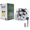 SOLMIRA Catena Luminosa Esterno Solare, 50 LEDs Caldi a Forma di Bolla, 9M, 8 Modalità, Certificato CE e RoHS