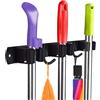 Huryfox Porta Scopa e Scopino a Parete - Robusto Rack in Acciaio Inossidabile con Ganci per Utilità, Design Regolabile e Diverse Opzioni di Organizzazione dello Spazio, Perfetto per Lavanderia e Bagno