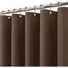 VANZAVANZU Tenda da Doccia Impermeabile con Ganci in Metallo Tenda da Bagno in Tessuto Lino Poliestere Antimuffa per Vasca da Bagno Stanza Bagnata Box Doccia - 152 x 214cm (Marrone)