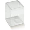 Generico 10 Scatoline Portaconfetti, Scatole Trasparenti per Bomboniere Matrimonio, Laurea, Nascita Bimba Bimbo, Battesimo, Comunione, Cresima in Varie Misure Disponibili, Scatoline Bomboniere (8x8x11 cm)