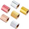 SUPERFINDINGS 6 Rotoli Lamina in Oro di Trasferimento A Caldo 4cm Larghezza Lamina Trasferimento Calore Stampa A Caldo Carta per Carta Artigianale Biglietti d'auguri 10m/Roll