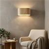 Alpinaluz Applique da Parete Up & Down con Attacco G9, Design Curvato in Metallo, Lampada Decorativa da Interno per Corridoio, Soggiorno e Camera da Letto, IP20 (Effetto legno)