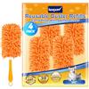 KEEPOW 4 Pezzi Duster Ricariche per Swiffer Duster Piumini Catturapolvere, Superassorbente, Panni Riutilizzabili compatibili con Swiffer Panni catturapolvere, Efficiente Rimozione Della Polvere