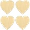 PATIKIL 15cm x 15cm Fondo del Cestino in Legno, 4pz Base in Legno Forma Cuore per Cestino all'Uncinetto Vuota per Fai Da Te Artigianato Intreccio Cesti Creazione Forniture Decorazione Casa