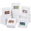 PH PandaHall 30pz Scatole Regalo con Finestra Scatole di Carta per Regali, Bianco Scatola per Caramelle Biscotti Sapone Fatto a Mano Confezioni Regalo per Piccole Imprese, 8x8x4cm