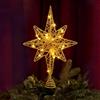 Aniepaa Stella Albero di Natale, Puntale Albero di Natale Luminoso, Puntale Alberos Natales con Luci A 20 LED per L'interno Dell'ufficio, Decorazioni Alberos di Natales Capodanno