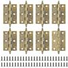 MABAHON 8 cerniere in bronzo antico - Cerniere per porte in ottone retrò con 50 viti per armadietti, porte e scatole per gioielli