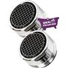 M. ROSENFELD HOME 2 pz regolatore rubinetto rubinetto anticalcare M24 accessori per bagno in acciaio inox e ABS, filtro rubinetto 24 mm, prodotto in Italia