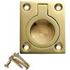 SISI UK Maniglia ad anello da 38 mm x 50 mm, in ottone lucido, maniglia ad anello, maniglia ad anello per portello, armadietto, sollevatore, barca, yacht, confezione da 1.