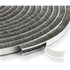 GUKOY 10M Guarnizione Spazzola, 9 mm (L) x 15 mm (S) Guarnizione a Spazzola Autoadesiva, Antipolvere, Antivento, Riduzione del Rumore, Paraspifferi Spazzola Per Porte, Finestre, Armadi, Grigio