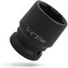 szkoo Chiave a bussola da 3/4 da 37 mm, bussole a impatto standard a 6 punti realizzate in acciaio legato al cromo molibdeno, metriche