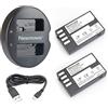 Newmowa D-LI109 Batteria (confezione da 2) e Doppio Caricatore USB per Pentax D-Li109 Pentax K-R KP K-30 K-50 K-500 K-S1 K-S2