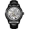 RollsTimi Pagani Design 1638 - Orologio automatico da uomo, con quadrante scheletro, cinturino in vera pelle, alla moda, casual, cavo analogico, meccanico