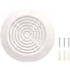 KOTARBAU® Griglia di ventilazione da 100 mm, per montaggio a soffitto, con flangia/raccordo per tubo, rotonda, colore: bianco