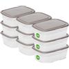 SmartStore Set di 9 contenitori per alimenti a tenuta stagna, 0,8 l, adatti a lavastoviglie, frigorifero, microonde, per la preparazione dei pasti, approvati per alimenti, senza BPA, ermetici