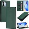 XINYEXIN Cover per Oppo A6 Pro 5G, Custodia Portafoglio in Pelle Cover Folio a Libro con Slot per Porta Carte Supporto Magnetica Flip Case - Verde