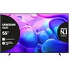 Samsung Smart TV 55'' QE55Q6FAAUXZT QLED 4K, Q4 Lite Processor, Per Cinema e Sport, 4K AI Upscaling, OTS Lite & Adaptive Sound, Metal Stream Design, Vision AI, PACCHETTO INTRATTENIMENTO, 2025